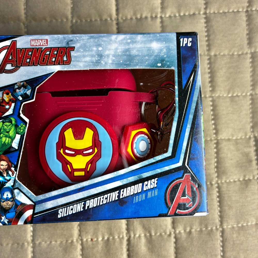Marvel Avengers Iron Man Silicone AirPods Case CultureFly Protective Cover‎ Red